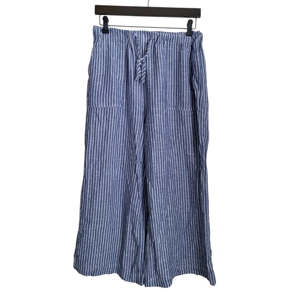 Thread & Supply Pants - Thread & Supply Women's Linen Pants Sz Medium Wide Leg Elastic Waist Pockets